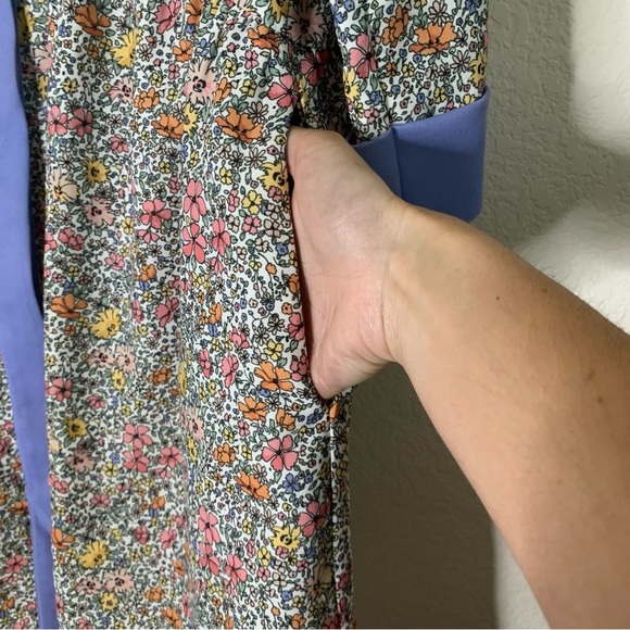 Tuckernuck Womens petite poppy floral Royal shirt dress S - Picture 3 of 9